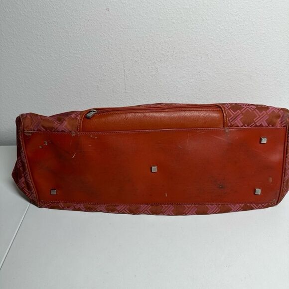 TUMI T Monogram Jacquard Nylon Canvas Framed Weekender/Carry-On Duffle Rose Pink - Picture 11 of 16